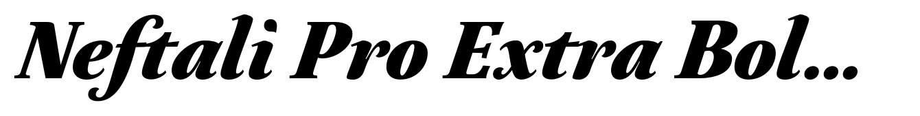 Neftali Pro Extra Bold Italic